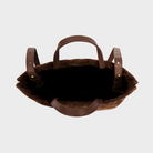 HANDBAGS Mini Asisi Tote in Chocolate Suede Lemiz