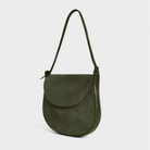 HANDBAGS Juliette Shoulder Bag in Olive Suede Lemiz
