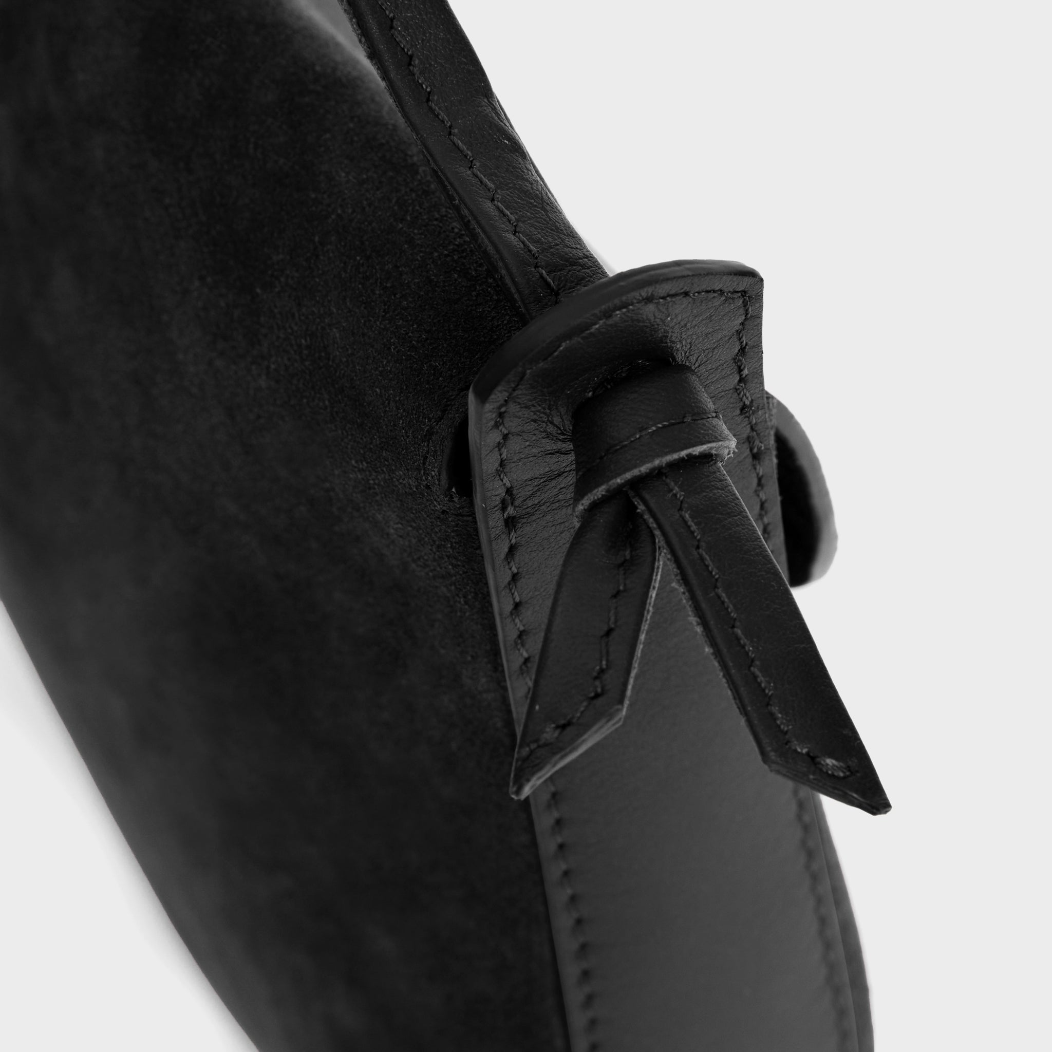 HANDBAGS Juliette Shoulder Bag in Black Suede Lemiz