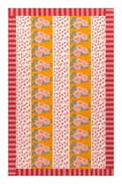 HOME DECOR Small Rectangular Tablecloth in Gold Leopard Stripes Lisa Corti
