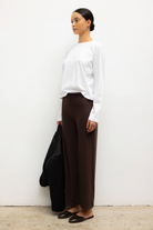 TEES/TANKS Margo Long Sleeve Tee in White Leset