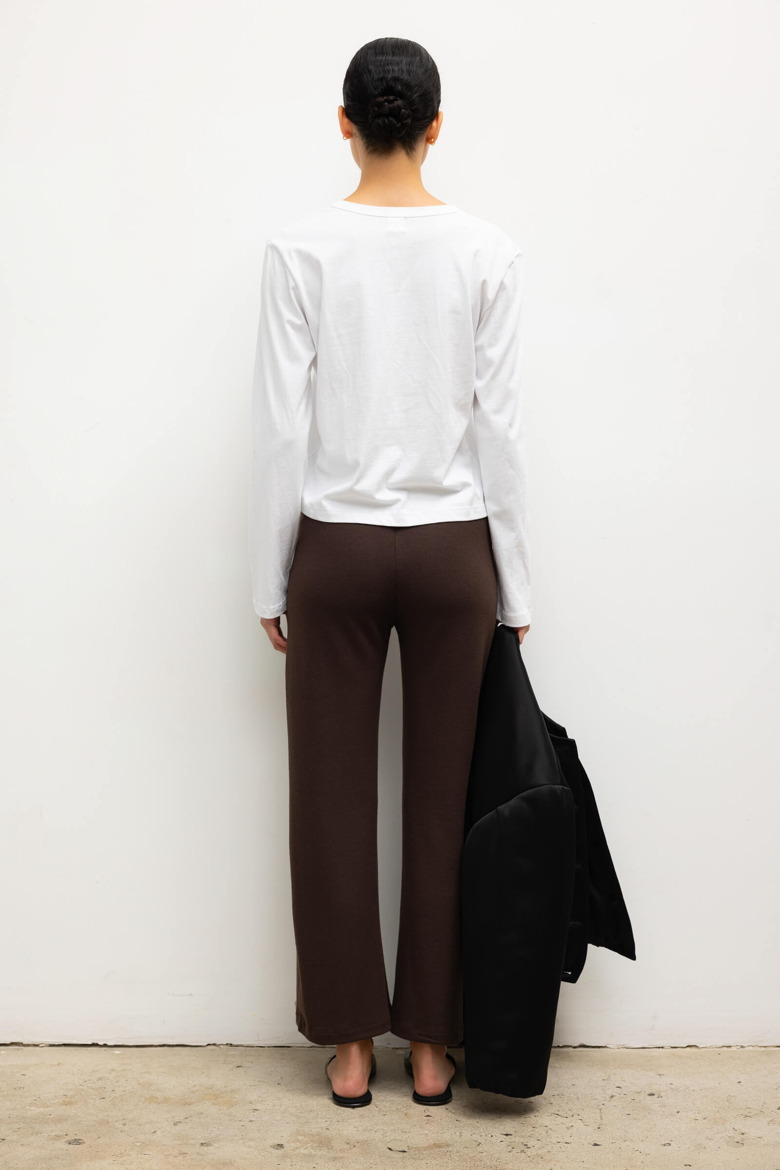 TEES/TANKS Margo Long Sleeve Tee in White Leset