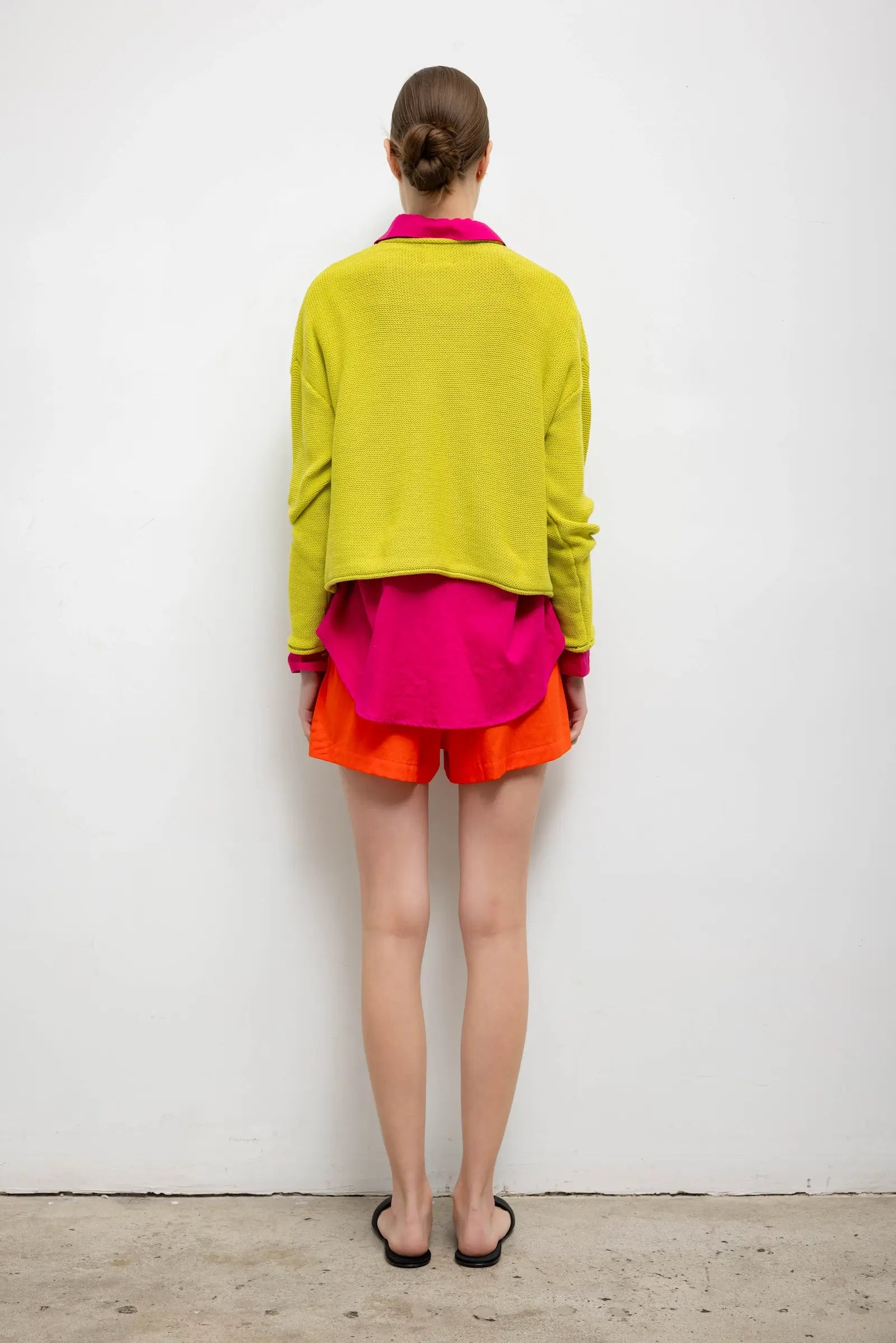 SWEATERS Mae Crewneck in Chartreuse Leset
