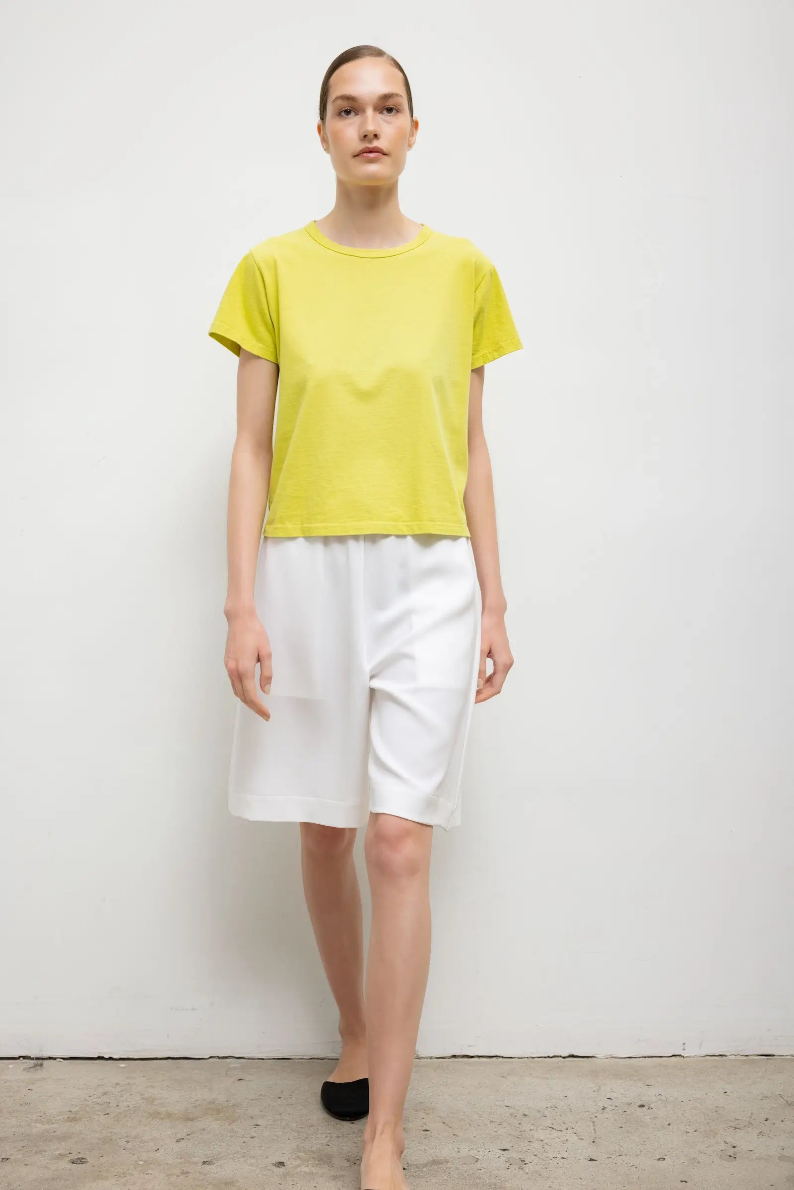 TEES/TANKS The Margo Tee in Chartreuse Leset