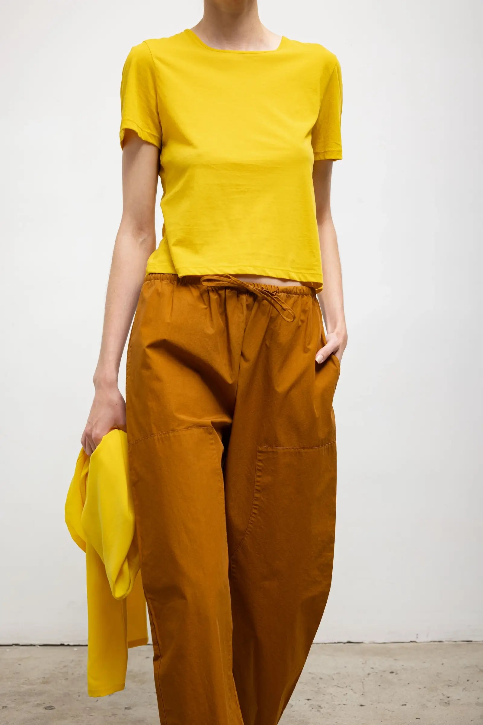 TEES/TANKS Milo Cropped Tee in Daffodil Leset