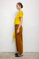 TEES/TANKS Milo Cropped Tee in Daffodil Leset