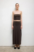SKIRTS Milo Reversible Midi Skirt in Hickory & Daffodil Leset