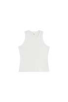 TEES/TANKS Nando High Neck Tank in White Leset