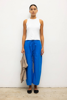 TEES/TANKS Nando High Neck Tank in White Leset