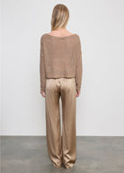 PANTS/SHORTS Silk Satin Everywhere Pant in Beige Enza Costa