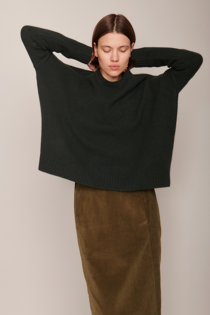 Sweaters Organic by John Patrick Wide Pullover in Loden Organic by John Patrick