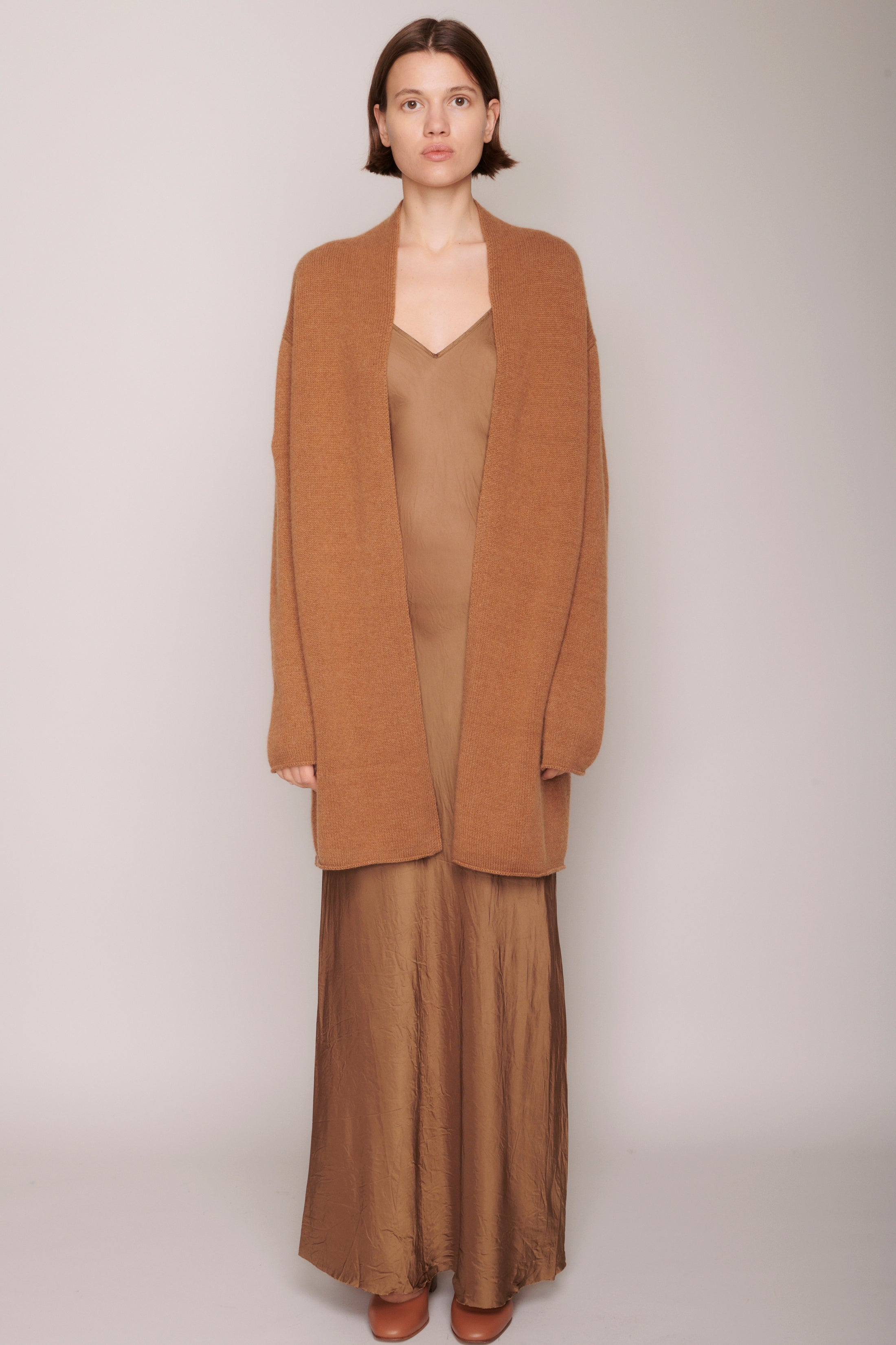 Sweaters Organic by John Patrick Open Cardigan in Vicuna Organic by John Patrick
