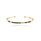 FASHION JEWELRY ZANZIBAR BRACELET IN OLIVE GREEN GAS Bijoux