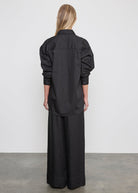 PANTS/SHORTS Linen Cropped Summer Pant in Black Enza Costa