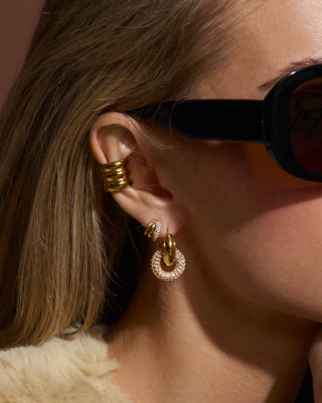FASHION JEWELRY Ridged Positano Ear Cuff Set Luv Aj