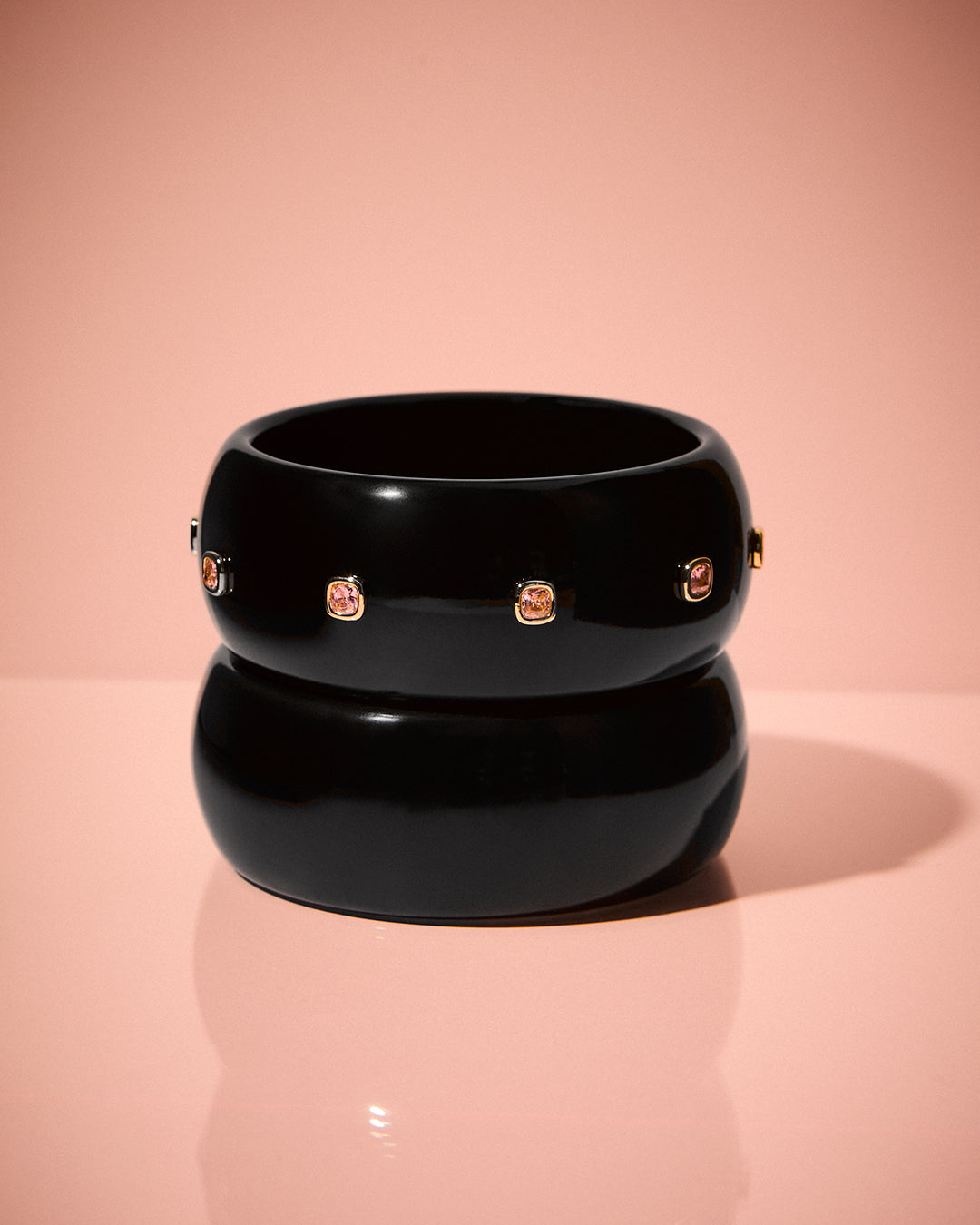 FASHION JEWELRY St. Lucia Lucite Cuff in Black Luv Aj