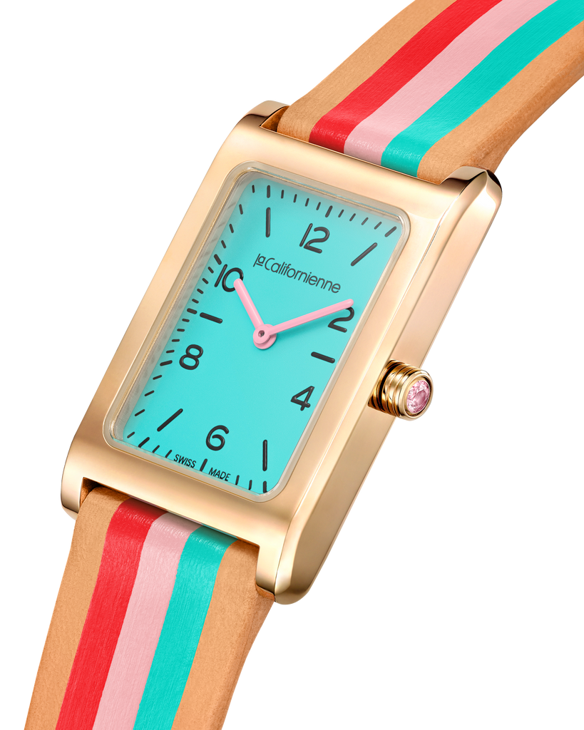 Watches La Californienne Daybreak Watch in Aqua, Red and Pink La Californienne