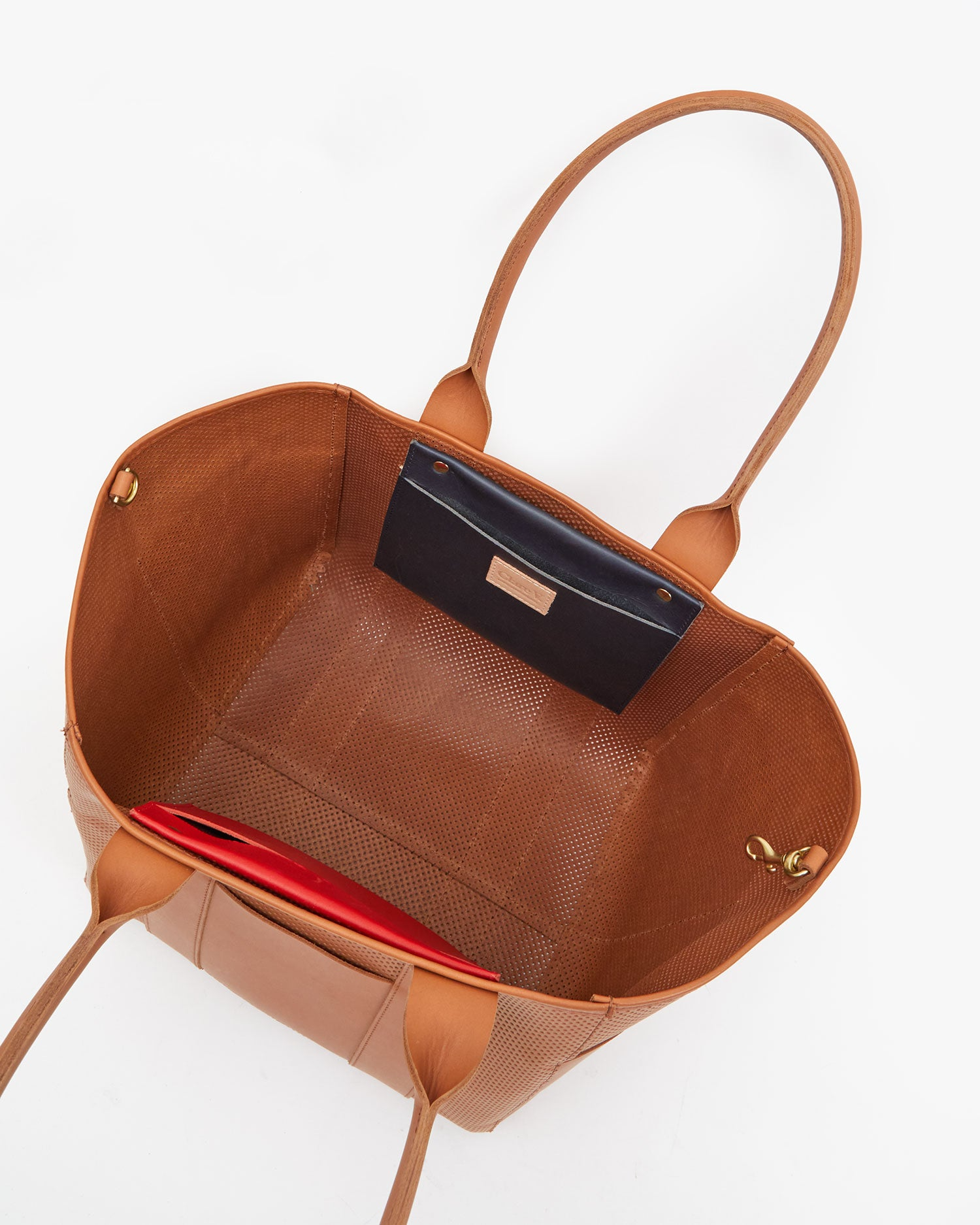 Clare V. Elodie Bag in Cuoio Vachetta