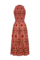 DRESSES/JUMPSUITS Leandra Dress in Mod Floral Brick Cara Cara