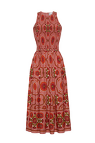 DRESSES/JUMPSUITS Leandra Dress in Mod Floral Brick Cara Cara