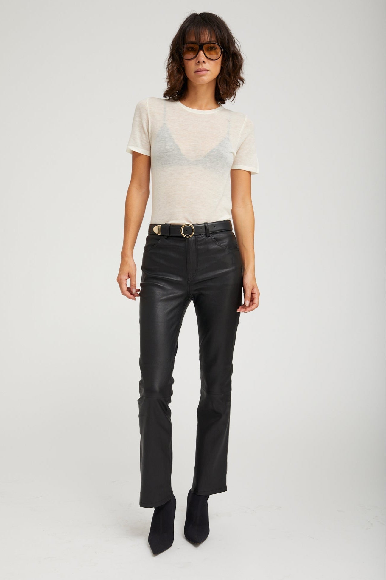 PANTS/SHORTS 5 Pocket Ankle Flare in Black SPRWMN