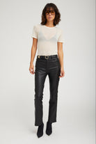 PANTS/SHORTS 5 Pocket Ankle Flare in Black SPRWMN