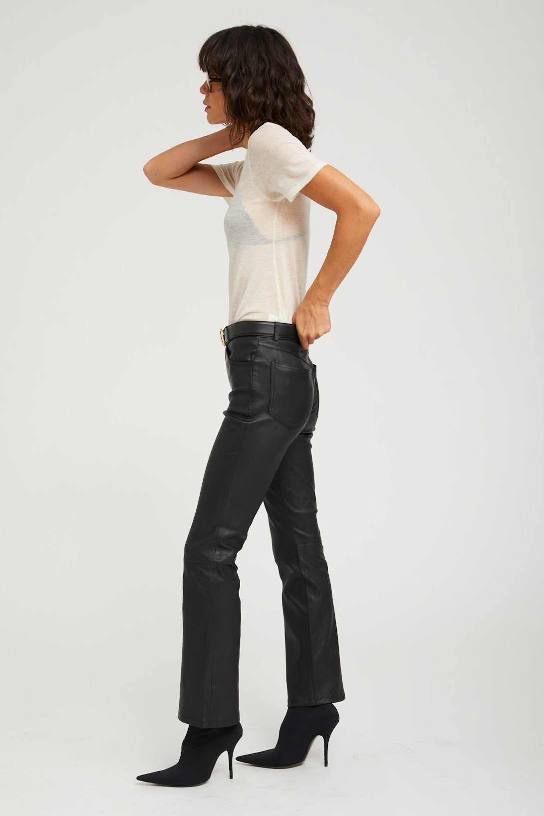 PANTS/SHORTS 5 Pocket Ankle Flare in Black SPRWMN