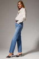 BLOUSES/SHIRTS/TOPS Mara Button Up in Tan Stripes SPRWMN