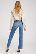 BLOUSES/SHIRTS/TOPS Mara Button Up in Tan Stripes SPRWMN