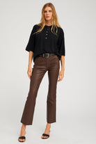 PANTS/SHORTS 5 Pocket Ankle Flare in Milk Chocolate SPRWMN
