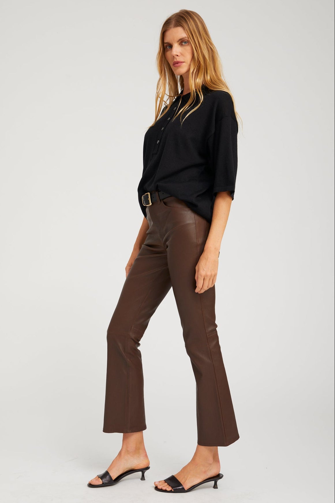 BLOUSES/SHIRTS/TOPS Oversized Polo in Black SPRWMN