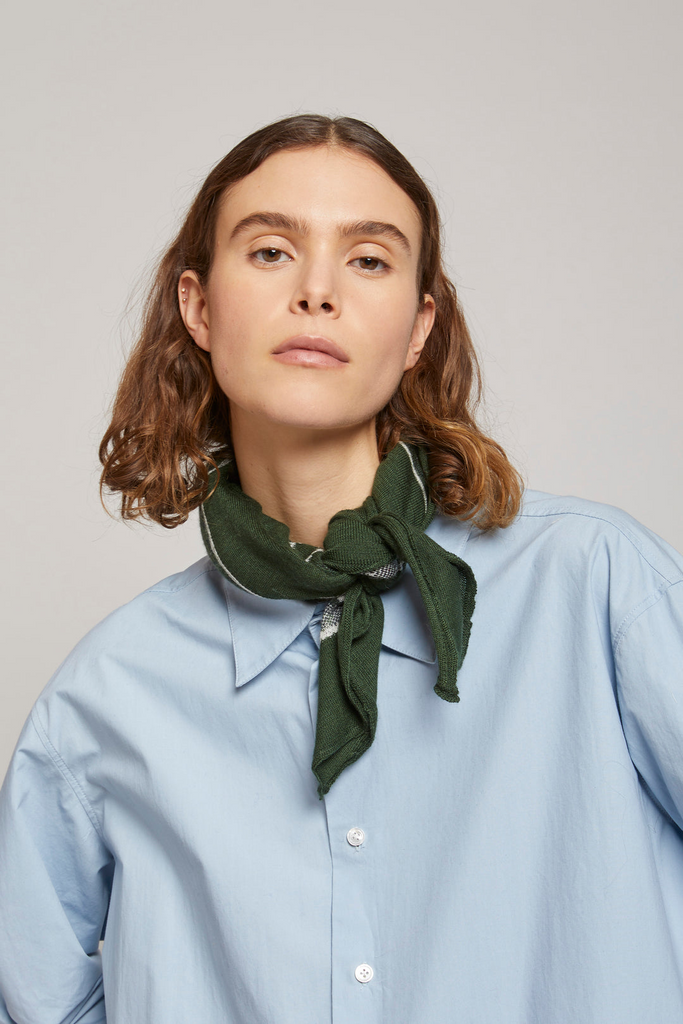 Scarves Organic by John Patrick Cashmere Bandana in Forest Green Organic by John Patrick