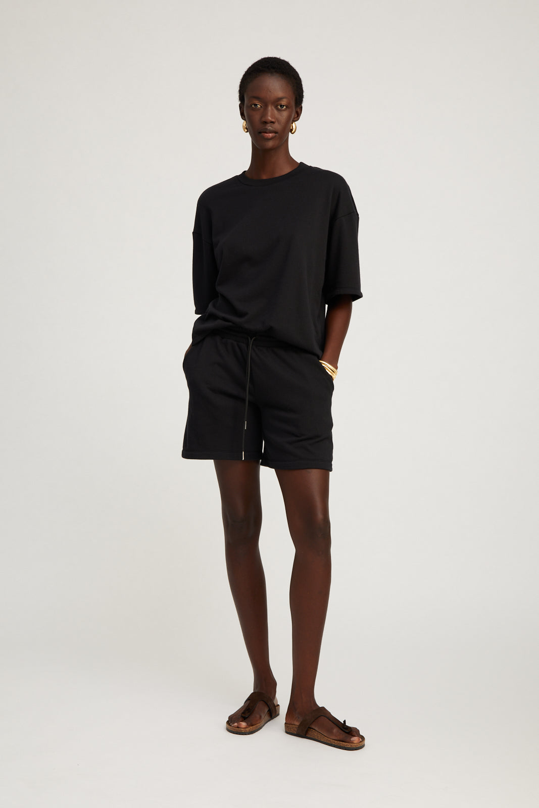 その他 Private Brand by S.F.S Baggy Sweat Short Baggy Sweatshort in Black – Serafina