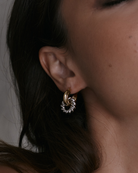 FASHION JEWELRY Two-tone Rope Interlock Hoops Luv Aj