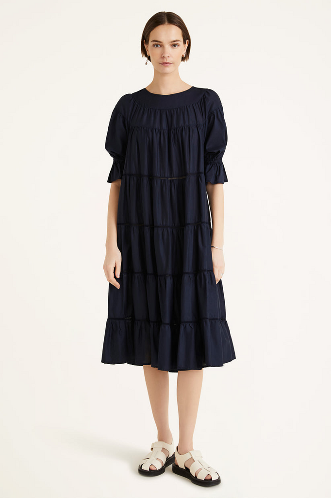 Dresses Merlette Paradis Dress in Navy Merlette