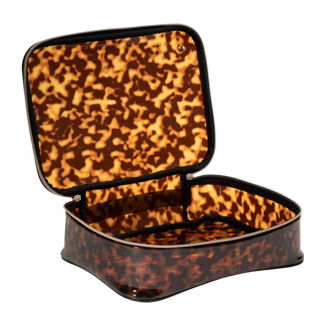 ACCESSORIES Jumbo Claire Tortoise Makeup Case Stephanie Johnson