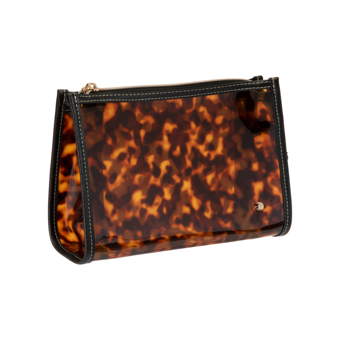 ACCESSORIES Medium Tortoise Zip Cosmetic Bag Stephanie Johnson
