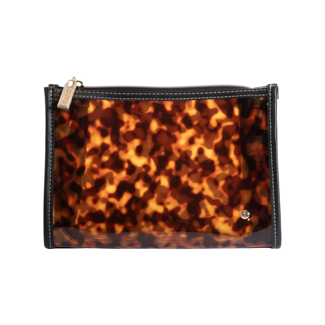 ACCESSORIES Medium Tortoise Zip Cosmetic Bag Stephanie Johnson