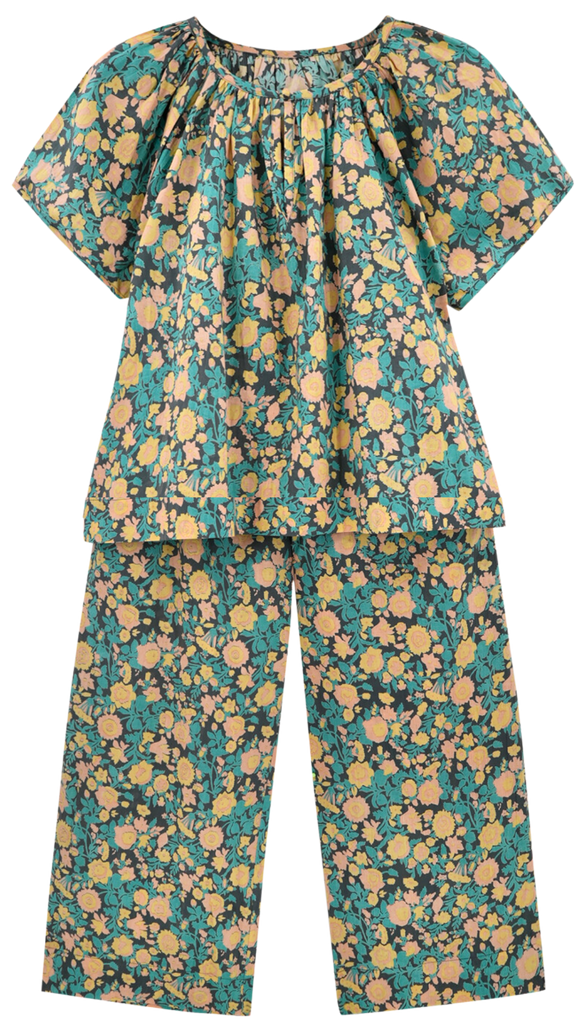 Pajamas Mirth Pajama Pant Set in Onyx Bloom Mirth