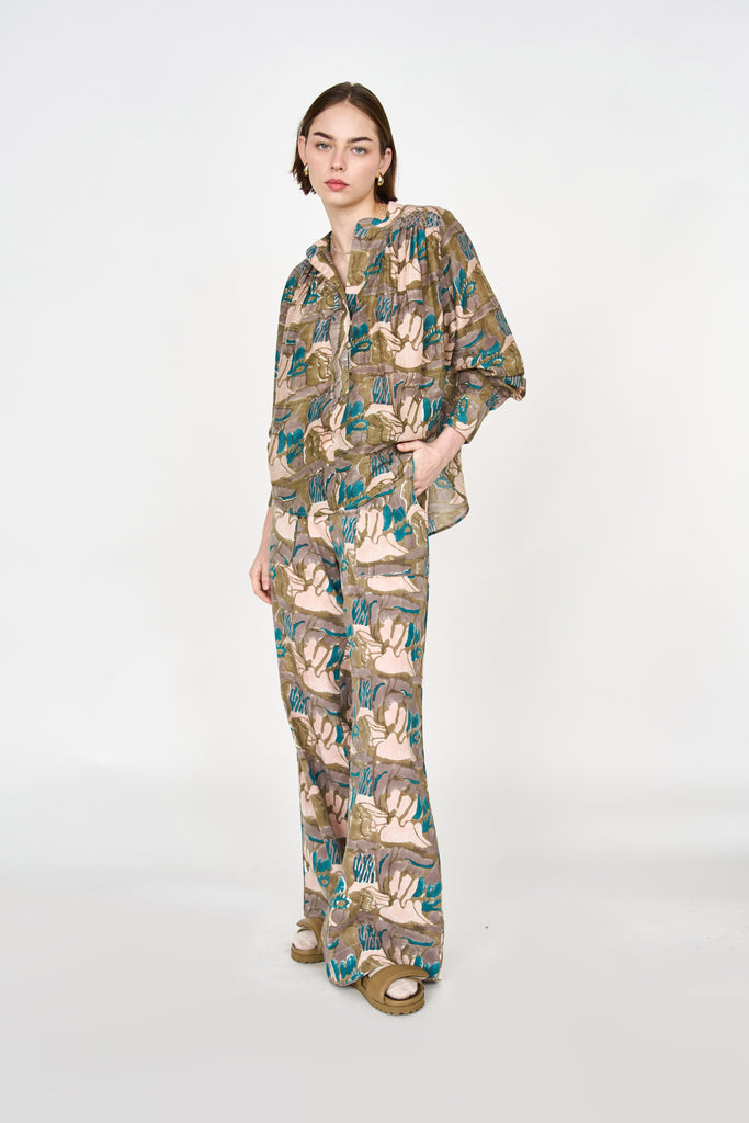 Tops Mirth Florence Blouse in Moss Reef Mirth