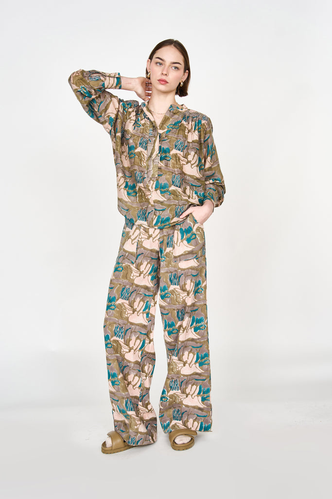 Tops Mirth Florence Blouse in Moss Reef Mirth