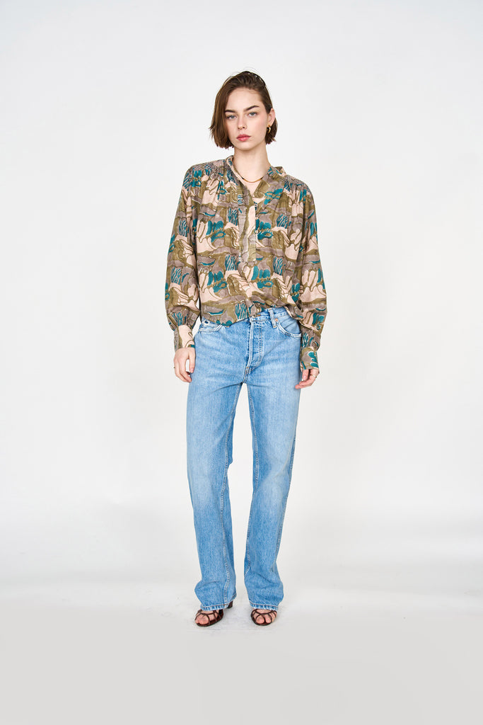 Tops Mirth Florence Blouse in Moss Reef Mirth