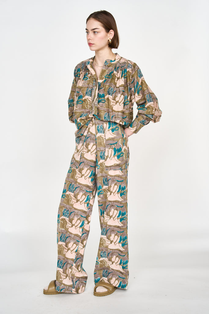 Tops Mirth Florence Blouse in Moss Reef Mirth