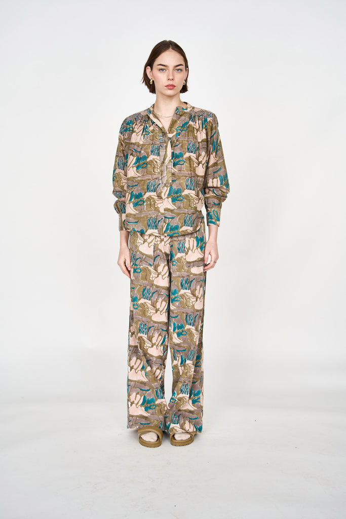 Tops Mirth Florence Blouse in Moss Reef Mirth