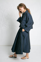 COATS/JACKET Cropped Double Breasted Jacket in Navy Les Filles d'Ailleurs