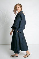 COATS/JACKET Cropped Double Breasted Jacket in Navy Les Filles d'Ailleurs
