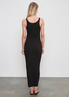 DRESSES/JUMPSUITS Military Rib Slim Tank Dress in Black Enza Costa