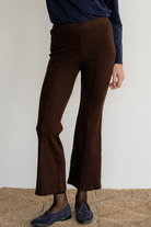 PANTS/SHORTS Rib Kick Flare Pant in Espresso Donni