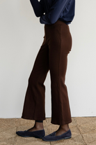 PANTS/SHORTS Rib Kick Flare Pant in Espresso Donni