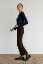 PANTS/SHORTS Rib Kick Flare Pant in Espresso Donni
